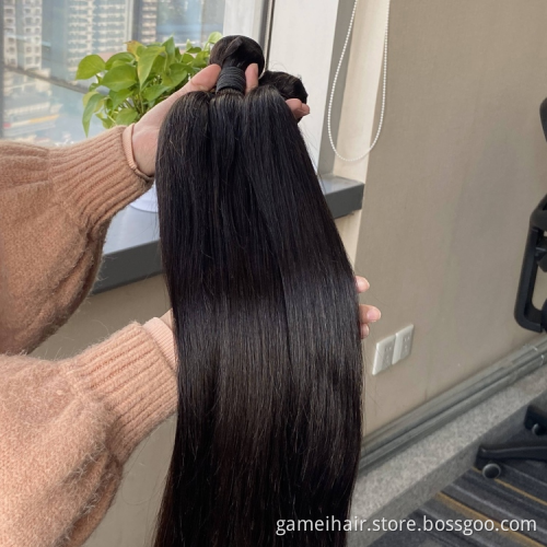 10A Grade Brazilian Human Straight Hair Long Silky Straight Virgin Hair Bundle Cuticle Aligned Straight Virgin Human Hair Bundle